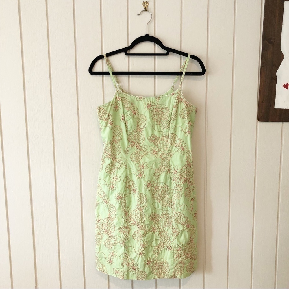 Lilly Pulitzer Vintage Green Pineapple Dress